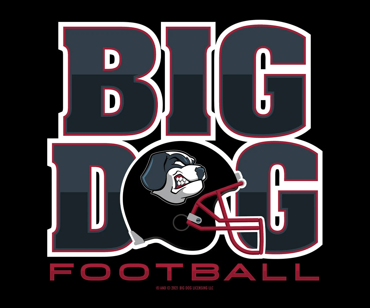 Big Dog Football Helmet T-Shirt - Image 2