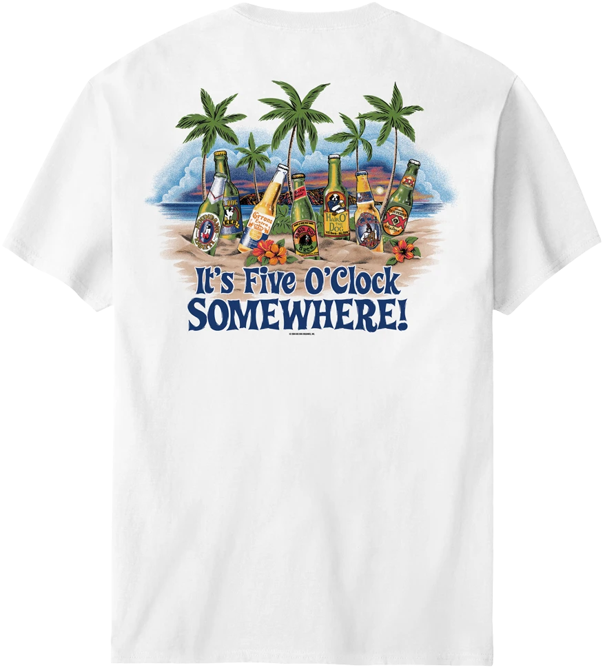 Five O Clock Somewhere Beach T-Shirt