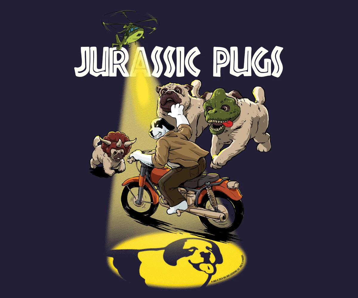 Jurassic Pugs T-shirt - Image 2