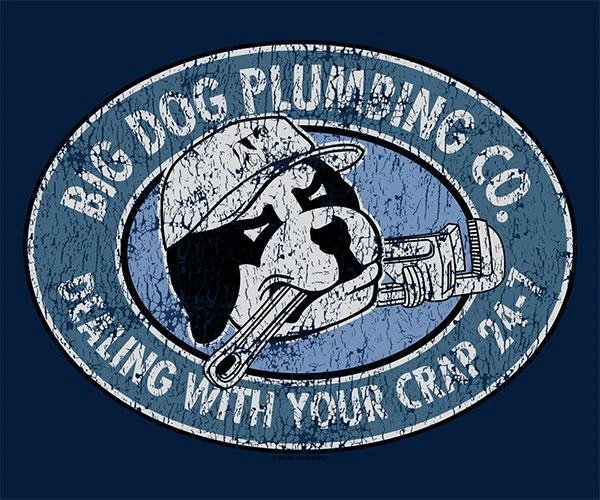 Big Dog Plumbing Company T-Shirt - Image 2