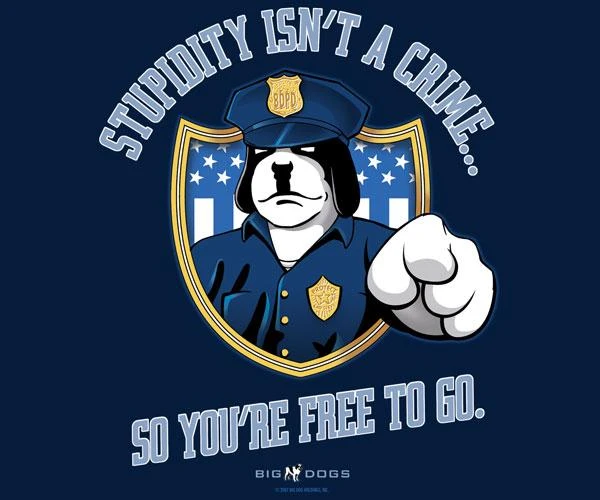 Stupidity Isn’t A Crime Police T-Shirt - Image 2