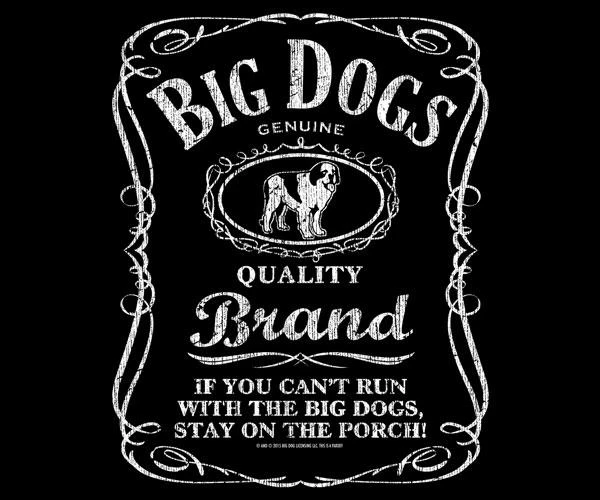 Run With The Big Dogs Label T-Shirt - Image 2