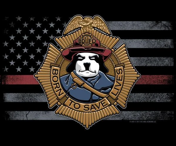 BDFD Born To Save Lives Fireman T-Shirt - Image 2
