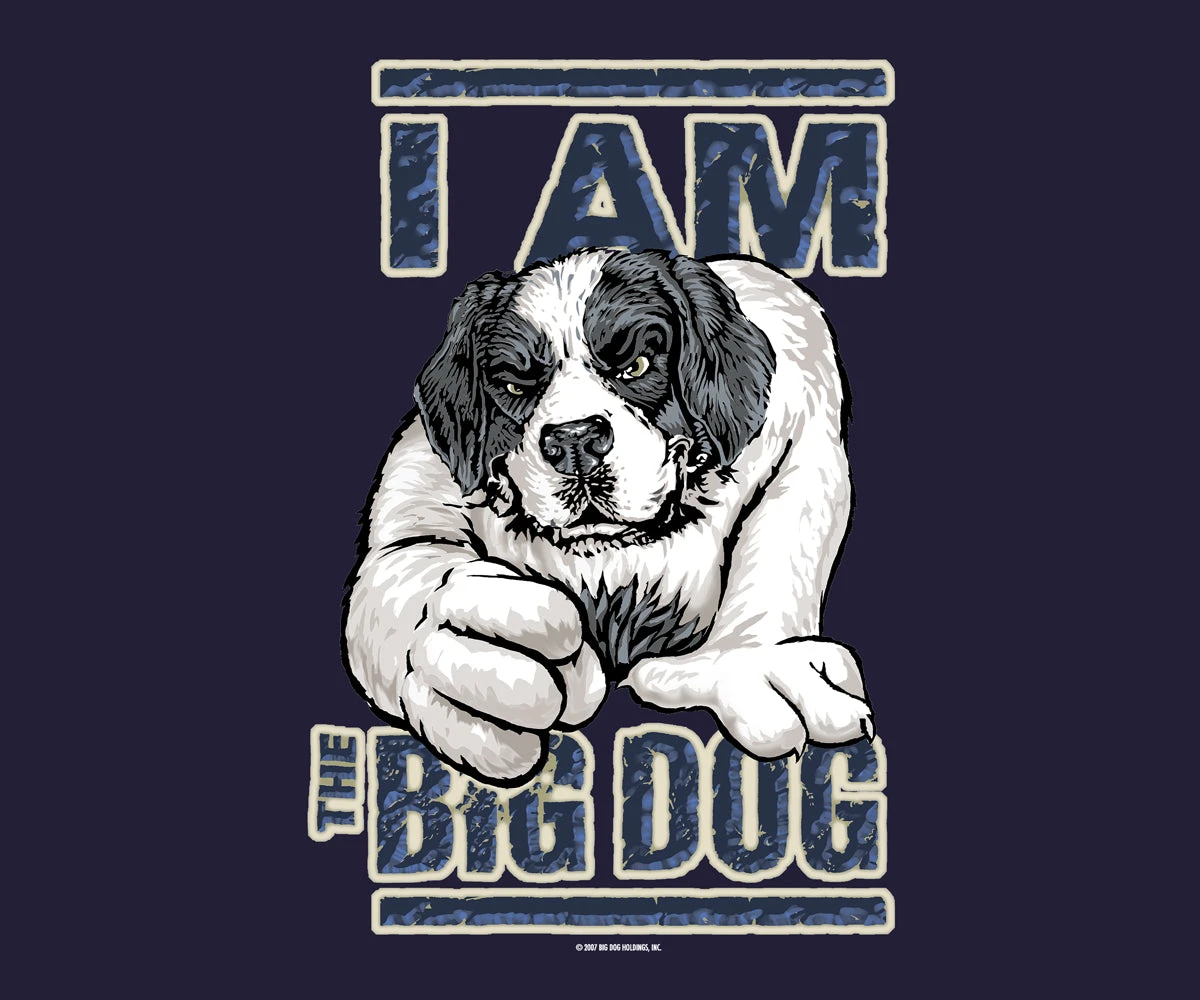 I Am The Big Dog Navy T-Shirt - Image 2