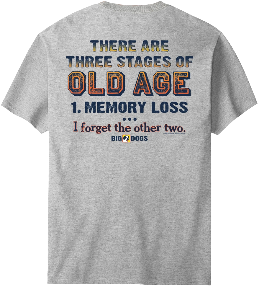 3 Stages Of Old Age T-Shirt