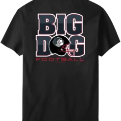 Big Dog Football Helmet T-Shirt